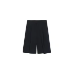 The Frankie Shop Meldert Bermuda Shorts - Black - Oversized Minimalist Shorts in Black - Shop at Coveti