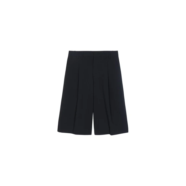 The Frankie Shop Meldert Bermuda Shorts - Black - Oversized Minimalist Shorts in Black - Shop at Coveti