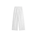 The Frankie Shop Melker Furry Pants - Off White - Oversized Minimalist Pants in White - Shop at Coveti
