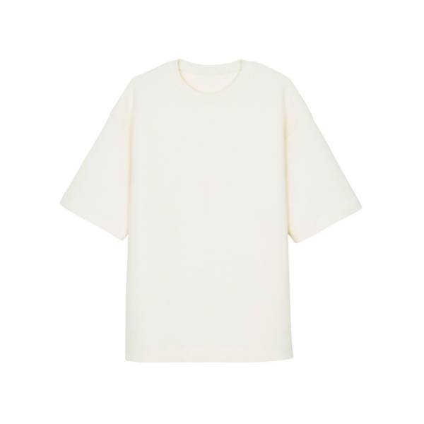 The Frankie Shop Melor Oversized T-Shirt - Cream - Oversized Minimalist Tops in Ivory - Shop at Coveti