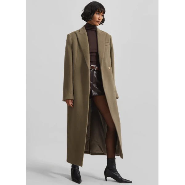 The Frankie Shop Melva Long Coat – Taupe, view 5