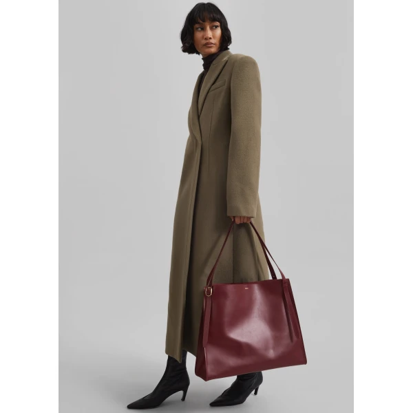 The Frankie Shop Melva Long Coat – Taupe, view 6