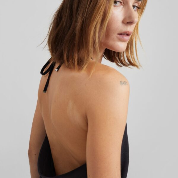 The Frankie Shop Melwin Halter Vest - Black - Oversized Minimalist Tops in Black - Shop at Coveti
