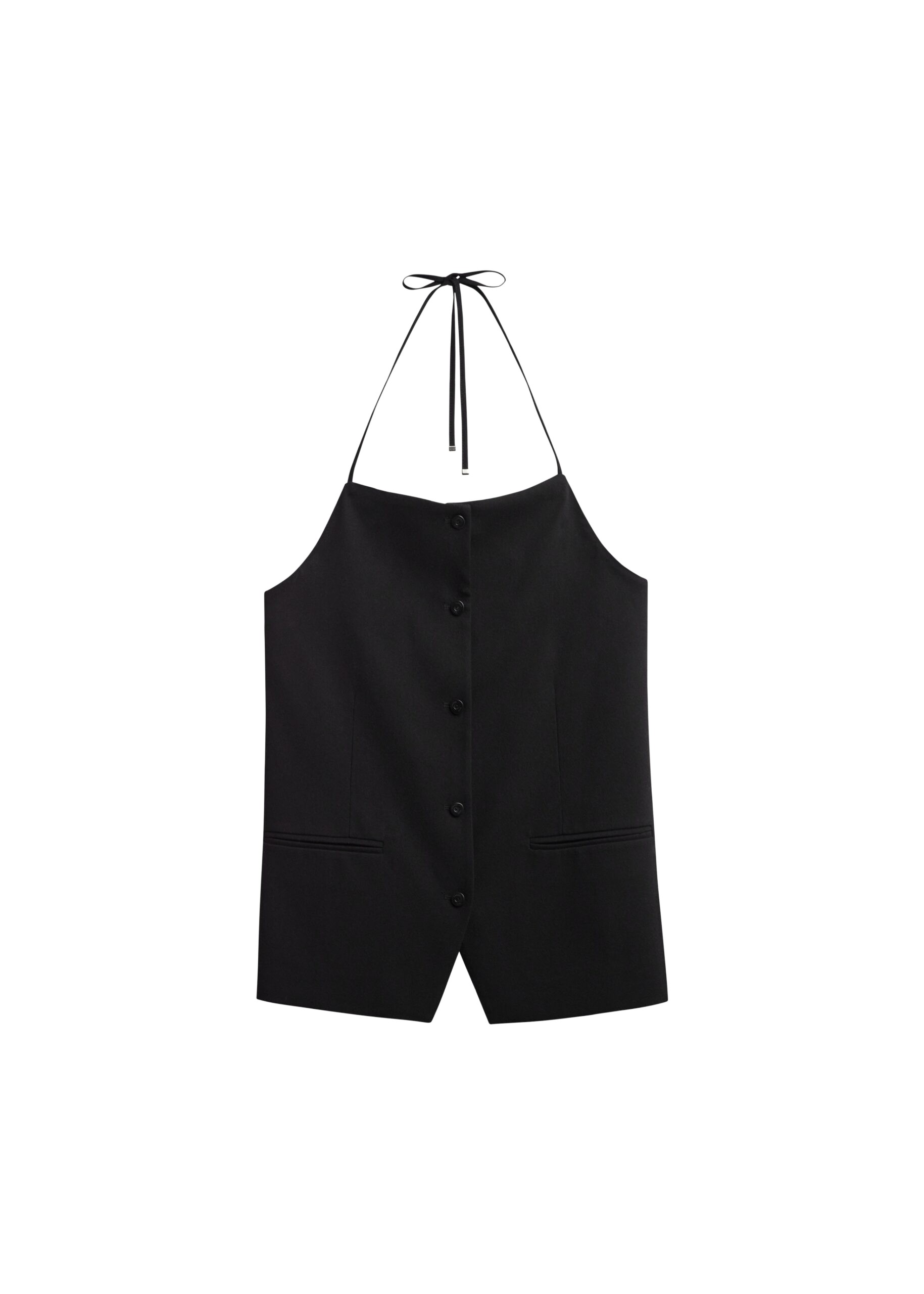 The Frankie Shop Melwin Halter Vest – Black