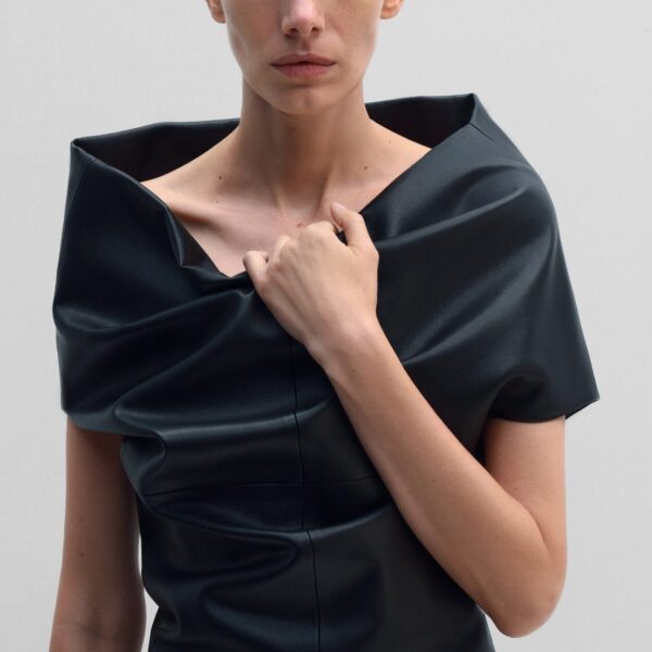 The Frankie Shop Mini Dress #01 - Black - Oversized Minimalist Dresses in Black - Shop at Coveti