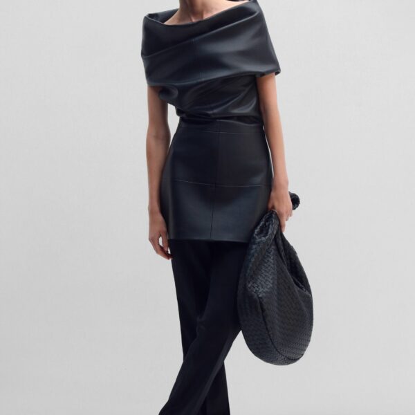 The Frankie Shop Mini Dress #01 - Black - Oversized Minimalist Dresses in Black - Shop at Coveti