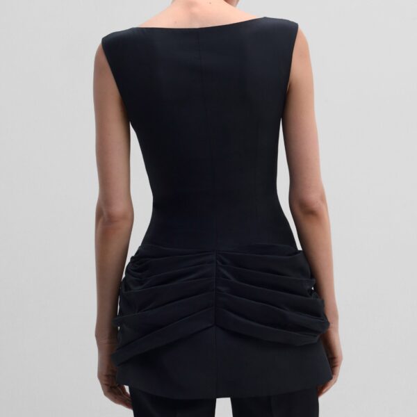 The Frankie Shop Mini Dress #04 - Black - Oversized Minimalist Dresses in Black - Shop at Coveti