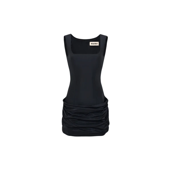 The Frankie Shop Mini Dress #04 - Black - Oversized Minimalist Dresses in Black - Shop at Coveti