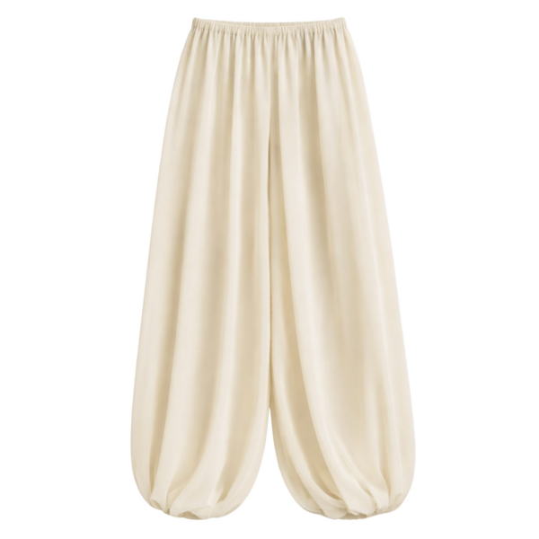 The Frankie Shop Mio Sheer Balloon Pants - Beige - Oversized Minimalist Pants in Beige - Shop at Coveti