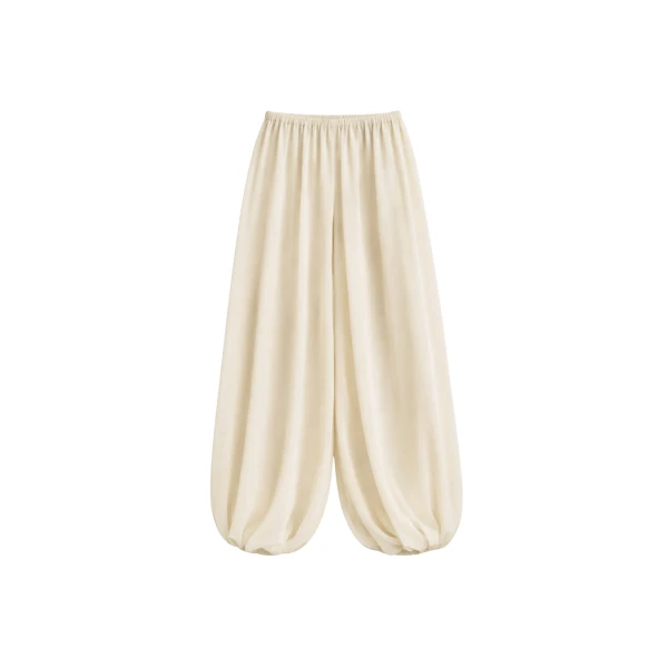 The Frankie Shop Mio Sheer Balloon Pants - Beige - Oversized Minimalist Pants in Beige - Shop at Coveti