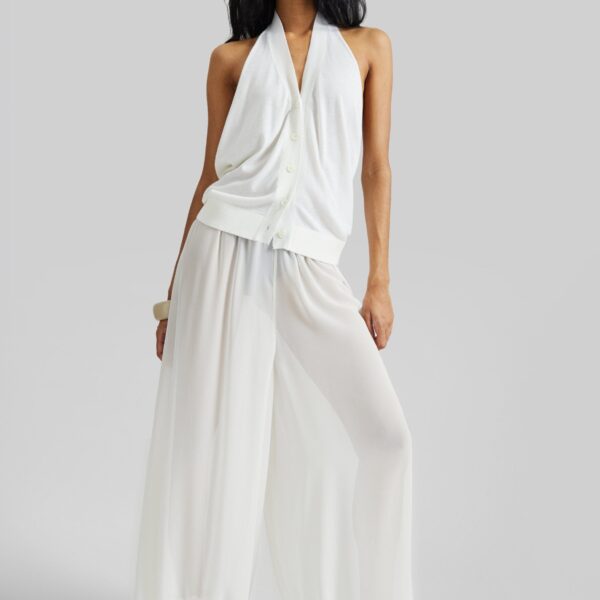 The Frankie Shop Mio Sheer Balloon Pants - White - Oversized Minimalist Pants in White - Shop at Coveti