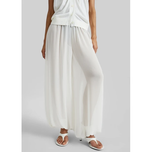 The Frankie Shop Mio Sheer Balloon Pants – White, view 3