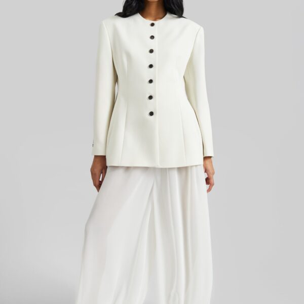 The Frankie Shop Mio Sheer Balloon Pants - White - Oversized Minimalist Pants in White - Shop at Coveti