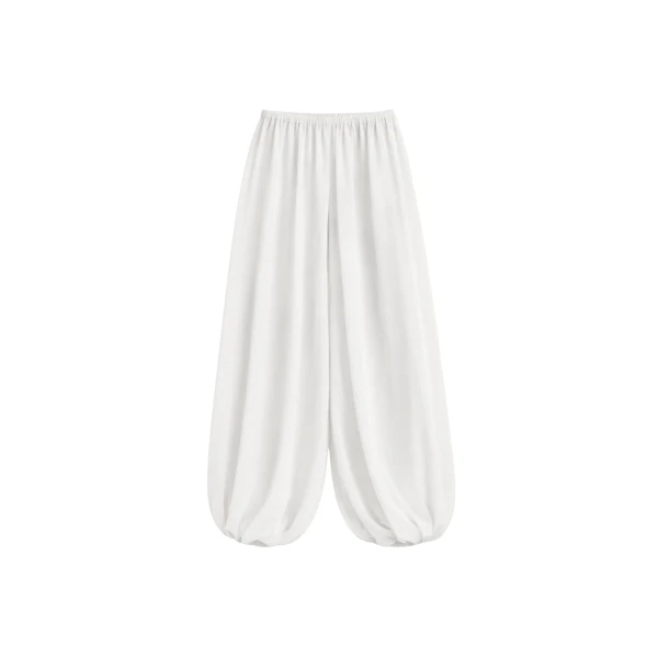 The Frankie Shop Mio Sheer Balloon Pants - White - Oversized Minimalist Pants in White - Shop at Coveti