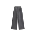The Frankie Shop Mirca Neoprene Elastic Pants - Dark Grey - Oversized Minimalist Pants in Grey - Shop at Coveti