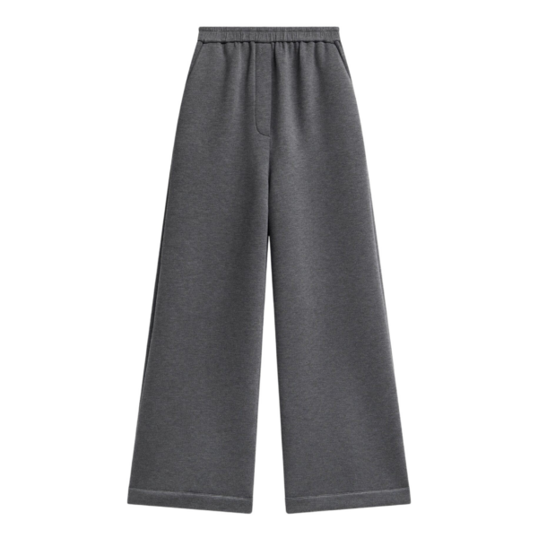 The Frankie Shop Mirca Neoprene Elastic Pants - Dark Grey - Oversized Minimalist Pants in Grey - Shop at Coveti