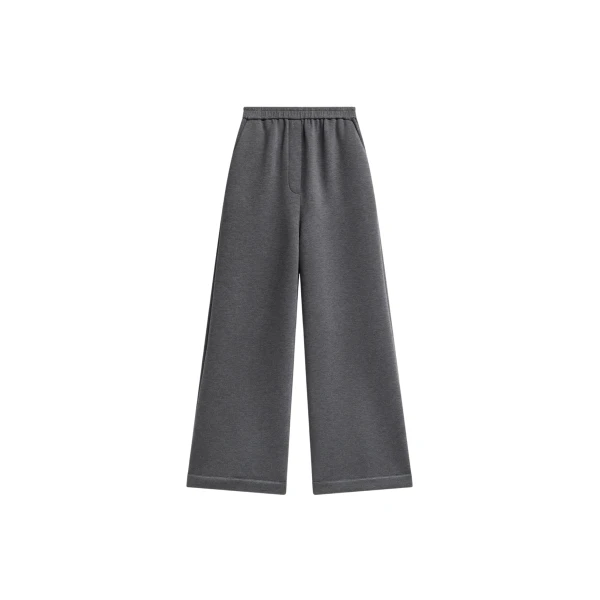 The Frankie Shop Mirca Neoprene Elastic Pants - Dark Grey - Oversized Minimalist Pants in Grey - Shop at Coveti