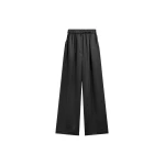 The Frankie Shop Mirca Satin Elastic Pants - Black - Oversized Minimalist Pants in Black - Shop at Coveti