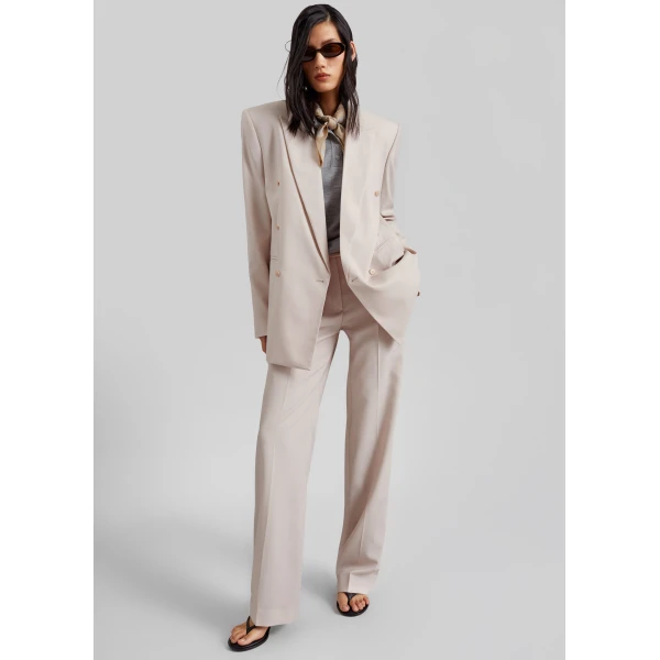 The Frankie Shop Monterey Structured Blazer – Faded Pink, view 2