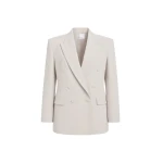The Frankie Shop Monterey Structured Blazer - Faded Pink - Oversized Minimalist Jackets in Pink - Shop at Coveti