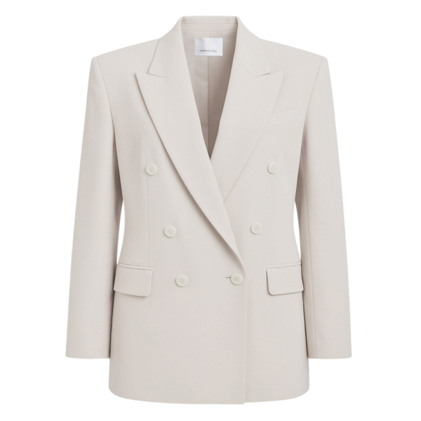 The Frankie Shop Monterey Structured Blazer - Faded Pink - Oversized Minimalist Jackets in Pink - Shop at Coveti
