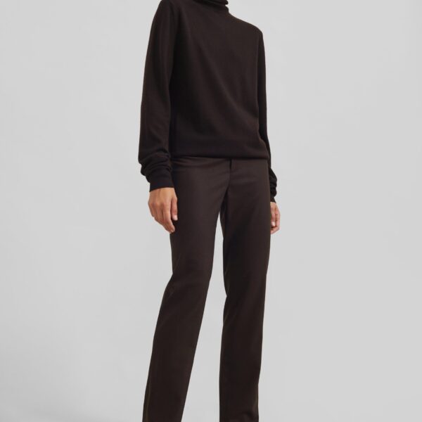 The Frankie Shop Morrison Long Trousers - Brown - Oversized Minimalist Pants in Beige - Shop at Coveti