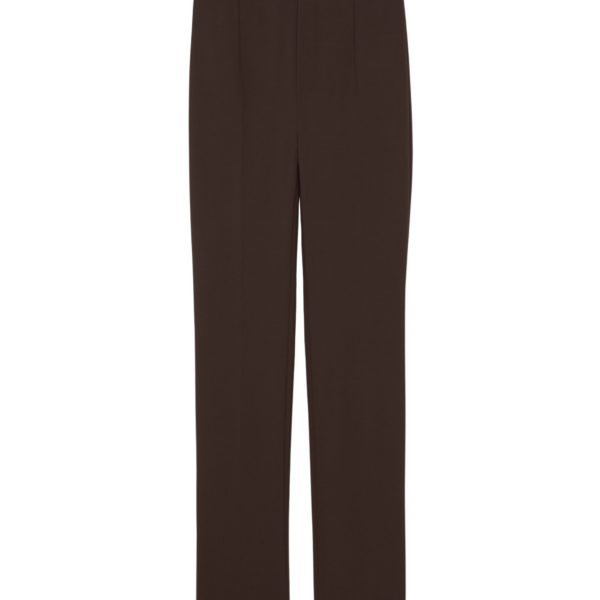 The Frankie Shop Morrison Long Trousers - Brown - Oversized Minimalist Pants in Beige - Shop at Coveti