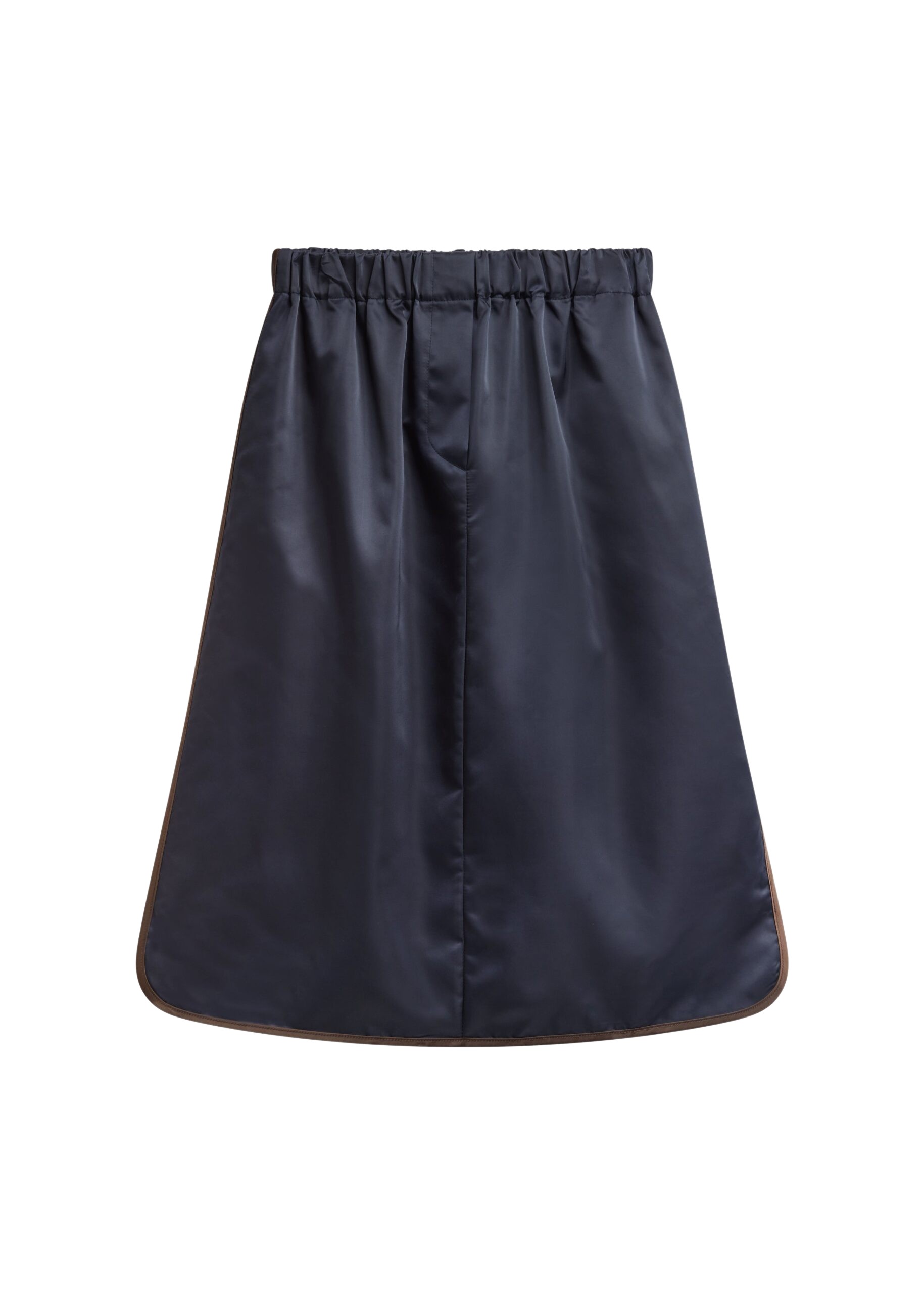 The Frankie Shop Munich Contrast Piping Midi Skirt – Navy