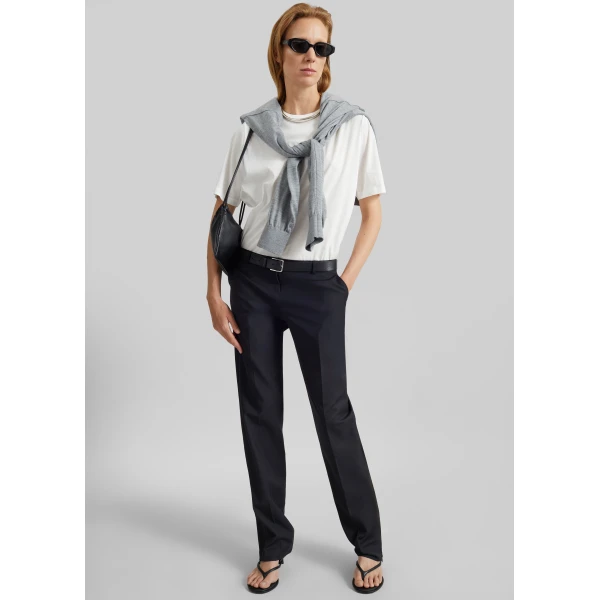 The Frankie Shop Nantes Straight Trousers – Black, view 2