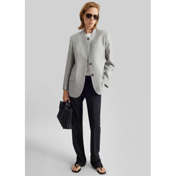The Frankie Shop Nantes Straight Trousers – Black, view 6
