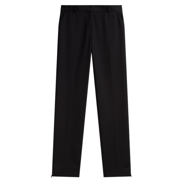 The Frankie Shop Nantes Straight Trousers - Black - Oversized Minimalist Pants in Black - Shop at Coveti