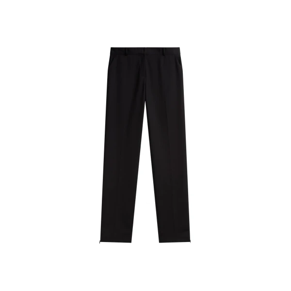 The Frankie Shop Nantes Straight Trousers - Black - Oversized Minimalist Pants in Black - Shop at Coveti
