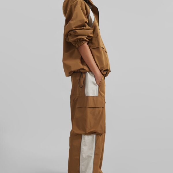 The Frankie Shop Navan Cargo Pants - Brown - Oversized Minimalist Pants in Beige - Shop at Coveti