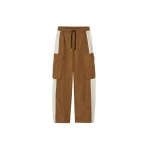 The Frankie Shop Navan Cargo Pants - Brown - Oversized Minimalist Pants in Beige - Shop at Coveti