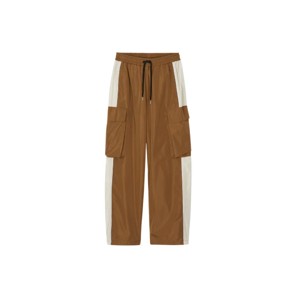 The Frankie Shop Navan Cargo Pants - Brown - Oversized Minimalist Pants in Beige - Shop at Coveti