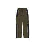 The Frankie Shop Navan Cargo Pants - Khaki - Oversized Minimalist Pants in Green - Shop at Coveti