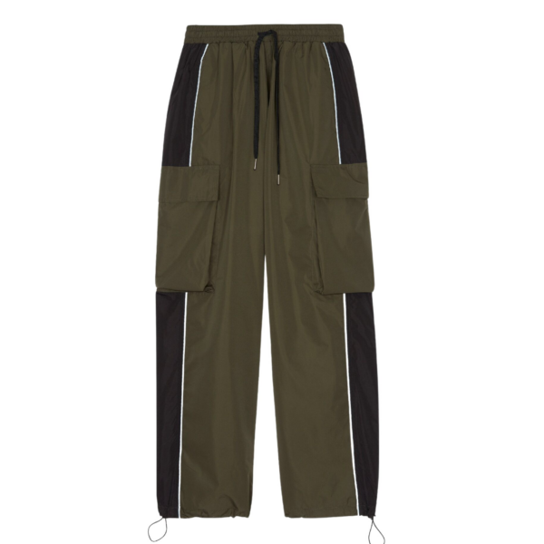The Frankie Shop Navan Cargo Pants - Khaki - Oversized Minimalist Pants in Green - Shop at Coveti