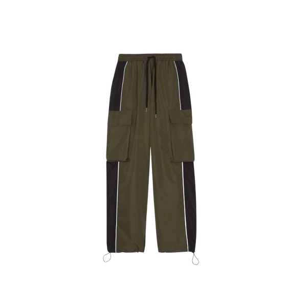 The Frankie Shop Navan Cargo Pants - Khaki - Oversized Minimalist Pants in Green - Shop at Coveti