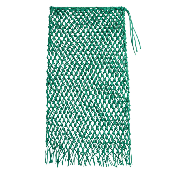 The Frankie Shop Nelaya Leather Macrame Skirt - Emerald - Oversized Minimalist Skirts in Green - Shop at Coveti