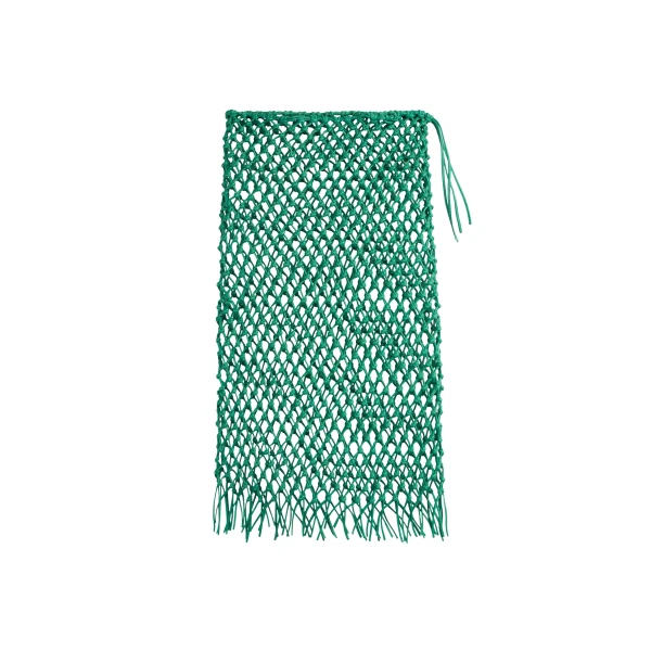 The Frankie Shop Nelaya Leather Macrame Skirt - Emerald - Oversized Minimalist Skirts in Green - Shop at Coveti