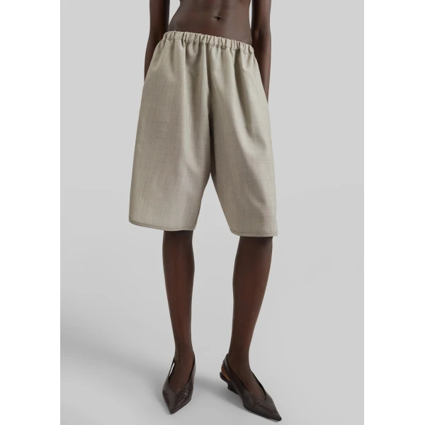 The Frankie Shop Nelis Suiting Bermuda Shorts – Beige Melange, view 5