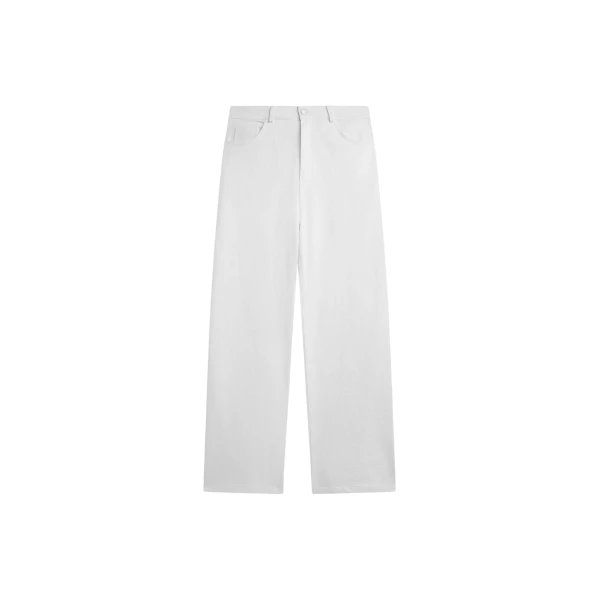The Frankie Shop Nelton Barrel Leg Jeans - White - Oversized Minimalist Pants in White - Shop at Coveti