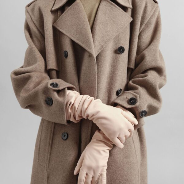 The Frankie Shop Nikola Padded Trench Coat - Taupe Melange - Oversized Minimalist Coats in Beige - Shop at Coveti