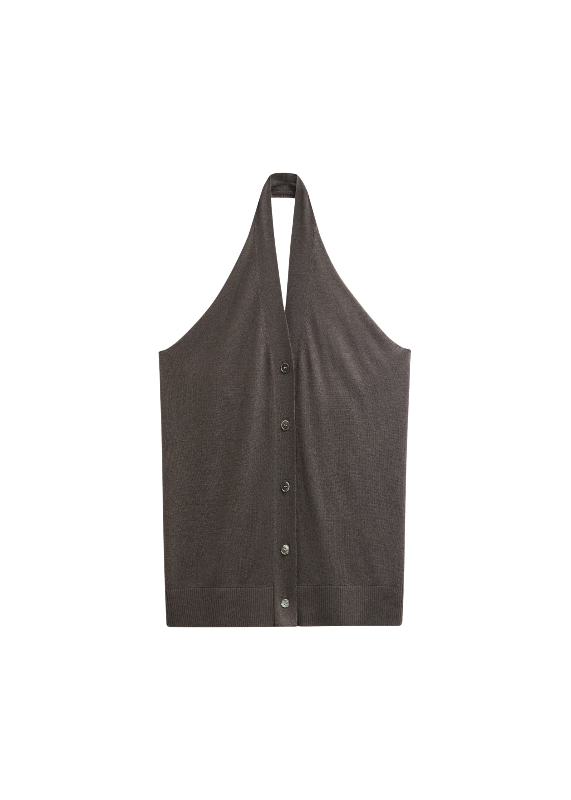 The Frankie Shop Nimi Knit Halter Top – Charcoal