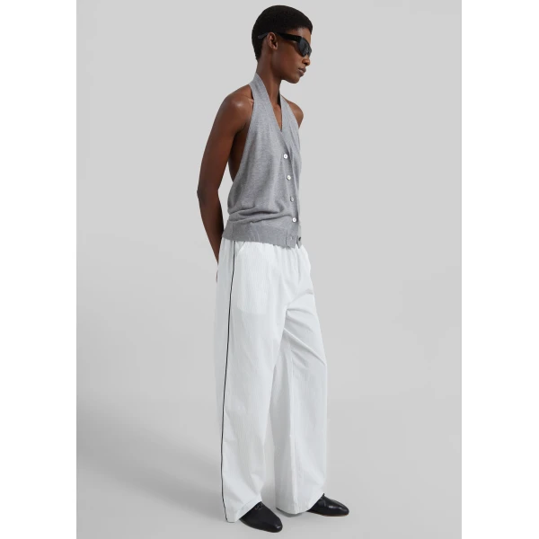 The Frankie Shop Nimi Knit Halter Top – Grey, view 5