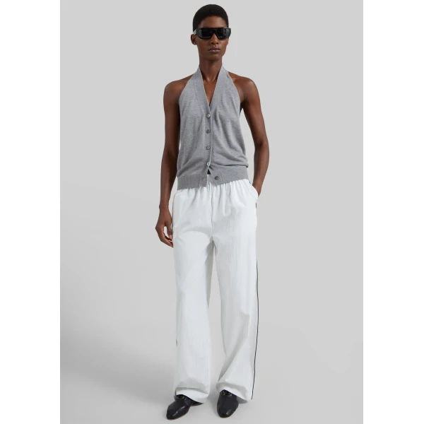 The Frankie Shop Nimi Knit Halter Top – Grey, view 6