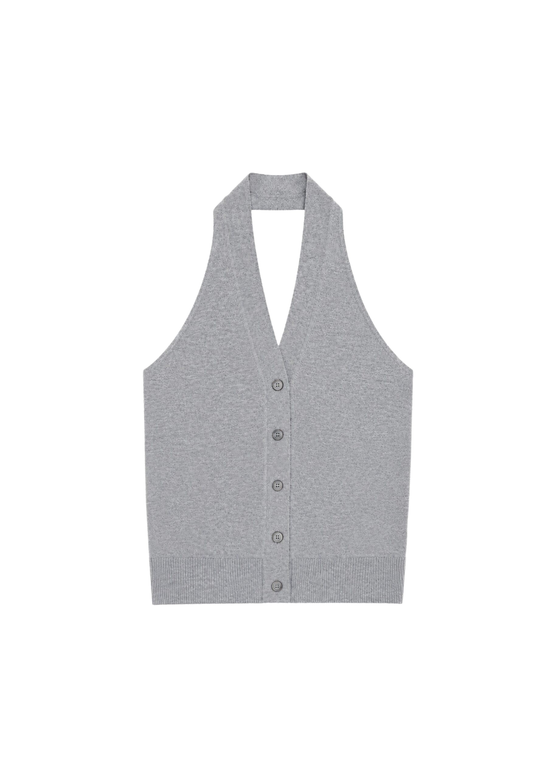 The Frankie Shop Nimi Knit Halter Top – Grey