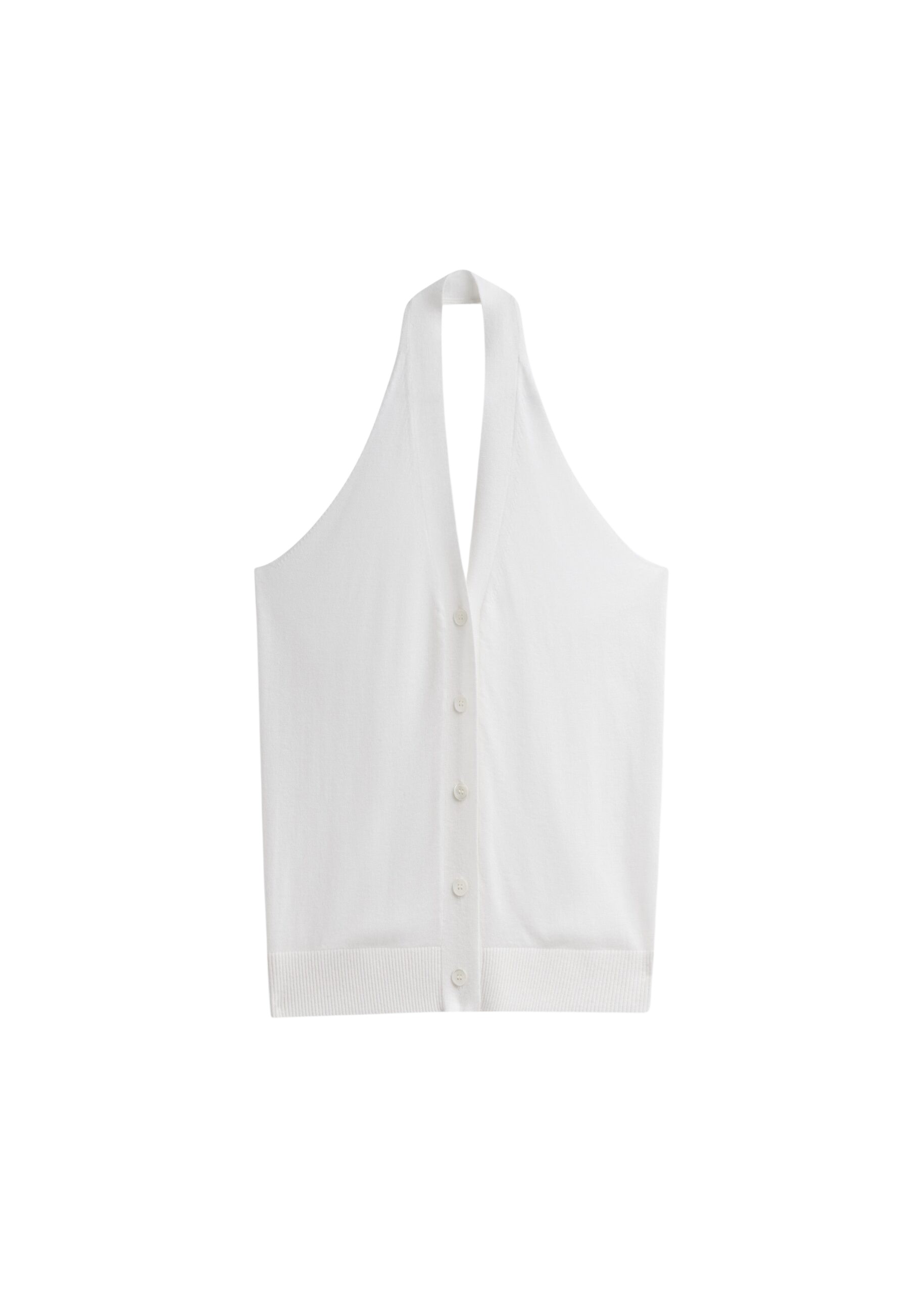 The Frankie Shop Nimi Knit Halter Top – White