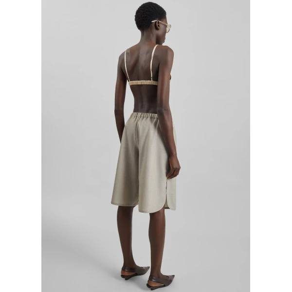 The Frankie Shop Nina Silk Bralette – Champagne, view 6