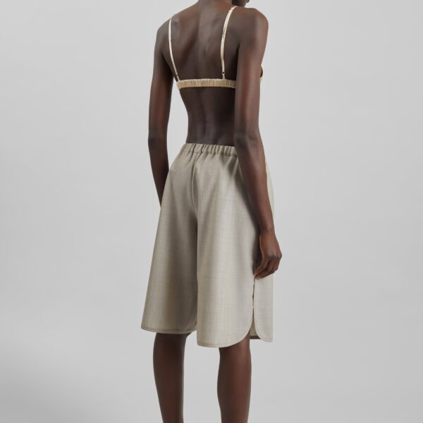 The Frankie Shop Nina Silk Bralette - Champagne - Oversized Minimalist Tops in Neutrals - Shop at Coveti